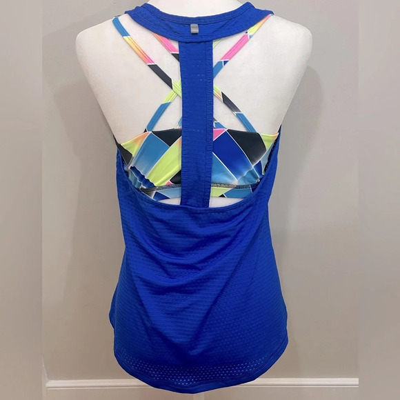Fila Athletic Sports Bra And Racerback Tank Top‎ Womens Medium Blue Activewear - Picture 3 of 13